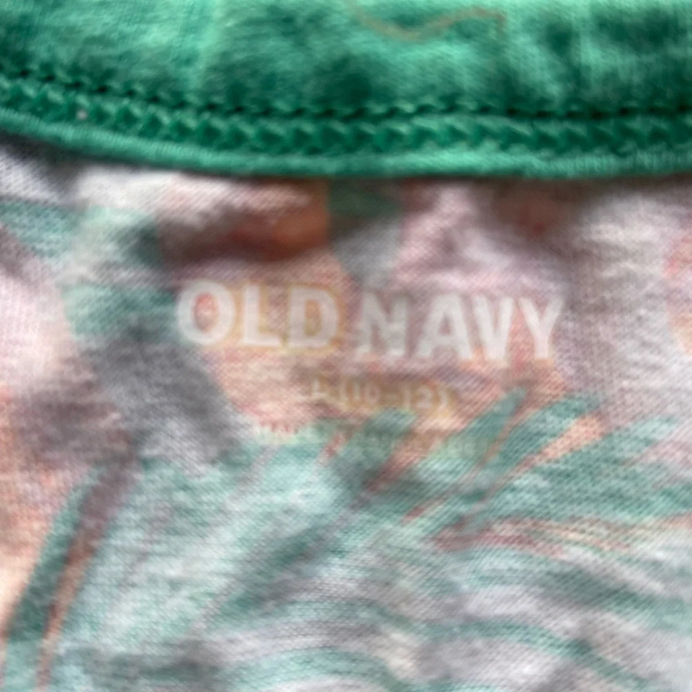 Old Navy Girls Teal & Coral Flamingo Tank Tops
